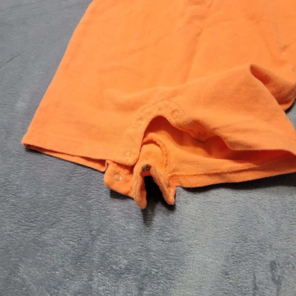 Ralph Lauren Outfit Baby Boy 9 Month Orange Short One Piece Pocket Logo Collared